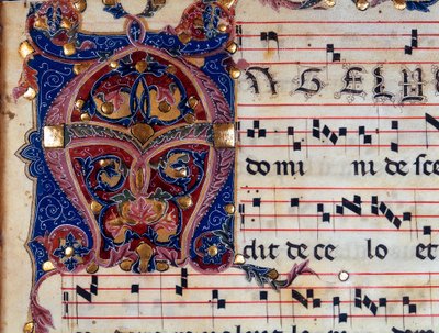 Miniatured Page of a Choral Parchment (detail) by Unknown
